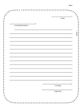 FREE Letter Writing Templates - Through the Seasons by Kim Arvidson