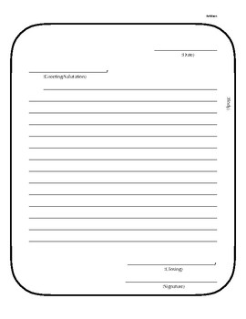 FREE Letter Writing Templates - Through the Seasons by Kim Arvidson
