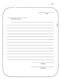 FREE Letter Writing Templates - Through the Seasons