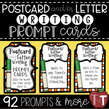 Preview of Postcard and/or Letter Writing Prompt Cards