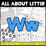 Letter Ww Practice Pages | Kindergarten | Alphabet | All A