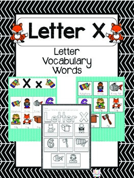 Letter X Vocabulary Cards By The Tutu Teacher Teachers Pay Teachers