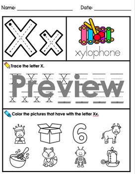 letter x worksheets by kindergarten swag teachers pay teachers