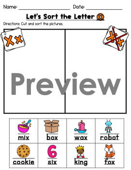 letter x worksheets by kindergarten swag teachers pay