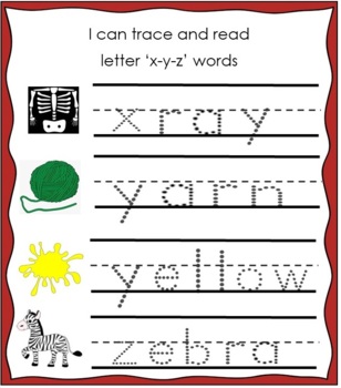 letter x y z asl trace signing workbook distance learning resource