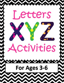 letter xy and z activities 63 pages common core by mrs bart