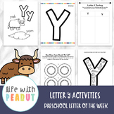 Letter Y Activities and Crafts for Preschoolers Letter of 