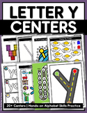 Letter Y Centers & Yy Hands on Activity Mats for Preschool