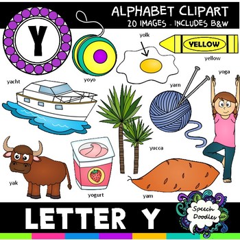 Preview of Letter Y Clipart - 20 images! For commercial and personal use!