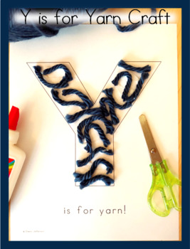 Letter Y Craft by Gwen Jellerson | TPT