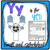 Letter Y Craft: Alphabet Craft, Yy Craft, Y is for Yeti Cr