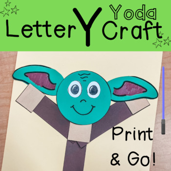 Preview of Letter Y YODA Craft - Print & Go!
