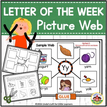 Preview of Letter Yy Letter of the Week Picture Web Activity