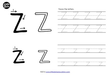 Letter Z Activities and Worksheets by Little Dots | TpT