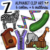 Letter Z Clip Art Alphabet / Beginning Sound Z