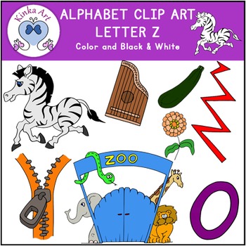 Letter Z Clip Art {Beginning Sounds} Alphabet by Kinka Art | TPT