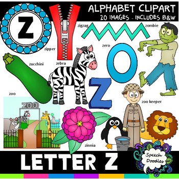 Preview of Letter Z Clipart - 20 images! Personal or Commercial use