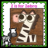 Letter Z Craft, Alphabet Craft, Zz is for Zebra, Zebra Craft