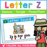 Letter Z Digital Games | Seesaw | Google Slides | PowerPoint