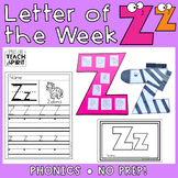 Letter Z | Letter of the Week | Activities | Phonics | Alphabet