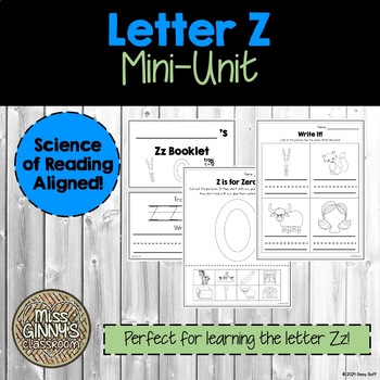 Preview of Letter Z - Mini-Unit - Science of Reading - Orton Gillingham Inspired