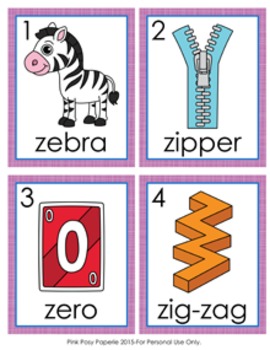 letter z words for kids