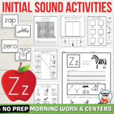 Letter Z Phonics Worksheets, Consonant Vowel Activities Cu
