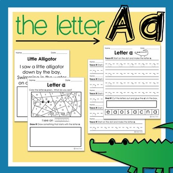 Letter a: Recognizing Letters and Handwriting Practice by Classy Chick