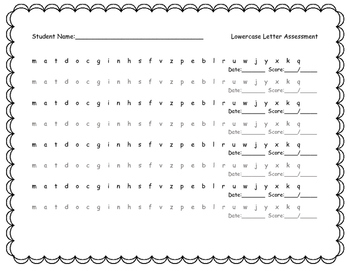 Letter and Letter Sound Assessments by CutesyClassroom | TpT