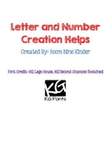 Letter and Number Creation Helps