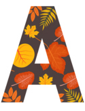 Letter and Number Designs - Fall Leaf Theme - Printable or