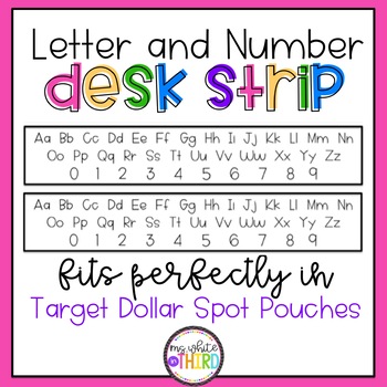 Letter And Number Desk Strip Long Target Dollar Spot Pouches Tpt