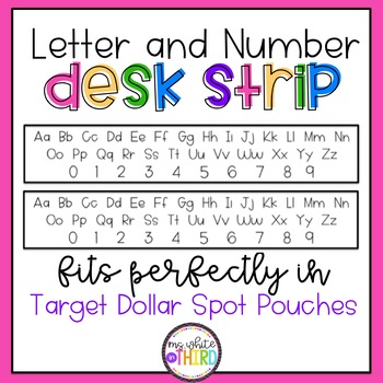 Preview of Letter and Number Desk Strip - Long Target Dollar Spot Pouches