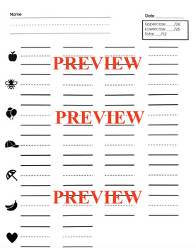 Preview of Letter and Number Formation Assessment