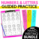 Letter and Number Formation Practice Pages - Path of Motio