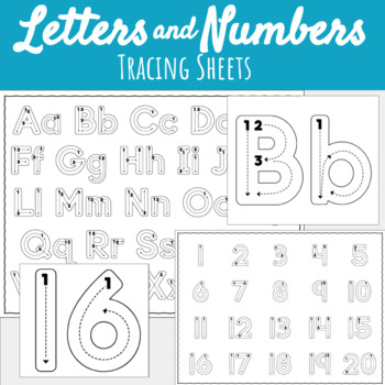 Preview of Letter and Number Formation Tracing Sheet | Alphabet Handwriting Practice