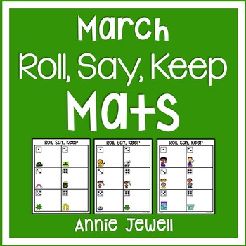 Preview of Letter and Number Identification Game - Roll, Say, Keep - March