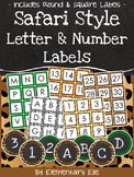 Letter and Number Labels - Safari Style Theme {Jungle and 