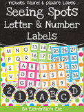 Letter and Number Labels - Seeing Spots Theme {Bright and 