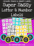 Letter and Number Labels - Super Sassy Theme {Bold and Zeb