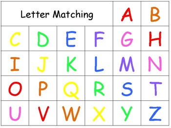 Letter and Number Matching by Growing Lillys | Teachers Pay Teachers