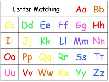 Letter and Number Matching by Growing Lillys | Teachers Pay Teachers