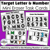 Letter and Number Mini Eraser Task Card Activities | Target 2022