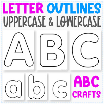 Letter Outlines A-Z - Uppercase and Lowercase by Sparkling English