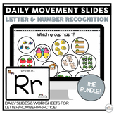 Letter and Number Recognition Activity | Daily Movement Sl