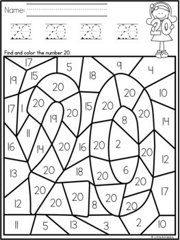 Letter and Number Recognition (Alphabet Worksheets & Numbers Sense 1 to 20)