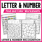 Letter and Number Recognition (Alphabet Worksheets & Numbe