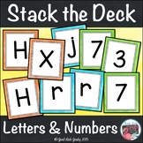 Letter and Number Recognition Stack the Deck Bundle