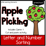 Letter and Number Sort - Apple Themed