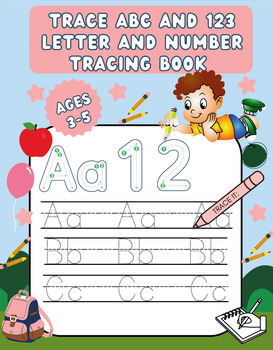 Preview of Letter and Number Tracing Book for Preschoolers and Kids ages 3-5